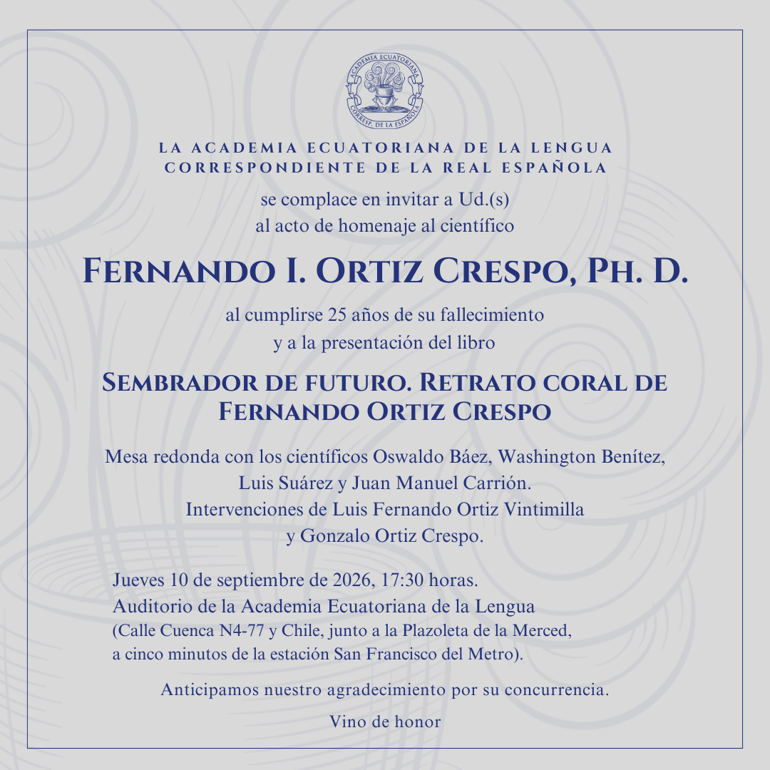 Homenaje al cienífico Fernando Ortiz Crespo, al cumplirse 25 años de su fallecimiento