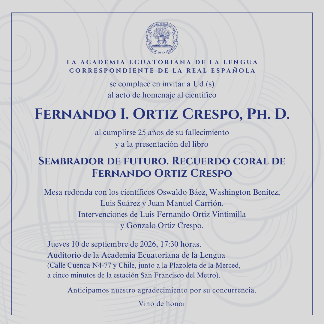 Homenaje al cienífico Fernando Ortiz Crespo, al cumplirse 25 años de su fallecimiento